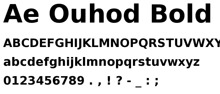 ae_Ouhod Bold font